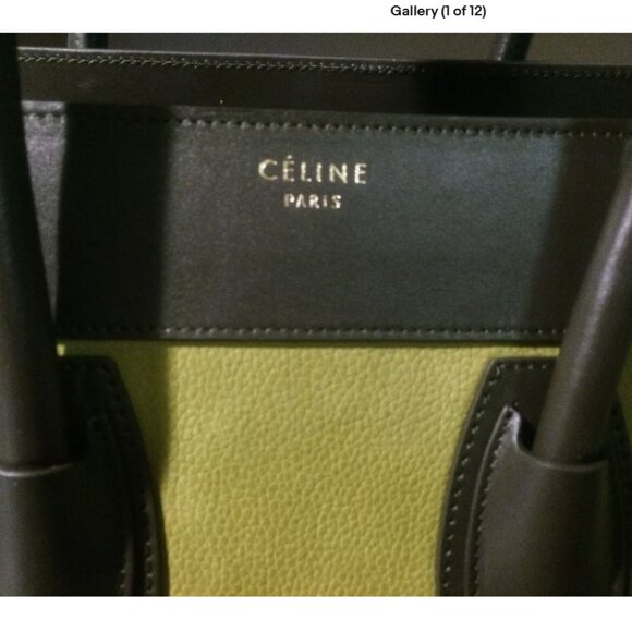 Celine Tri Color Luggage Back Suede Nubuck Leather - Picture 9 of 11